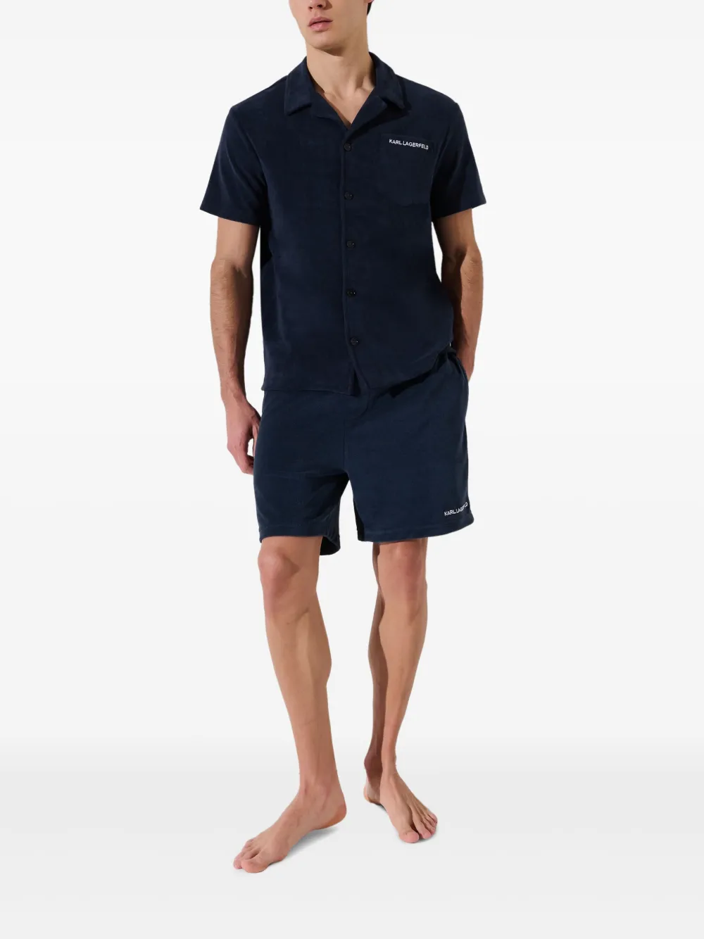 Karl Lagerfeld camisa con efecto de tejido de rizo | Image 2