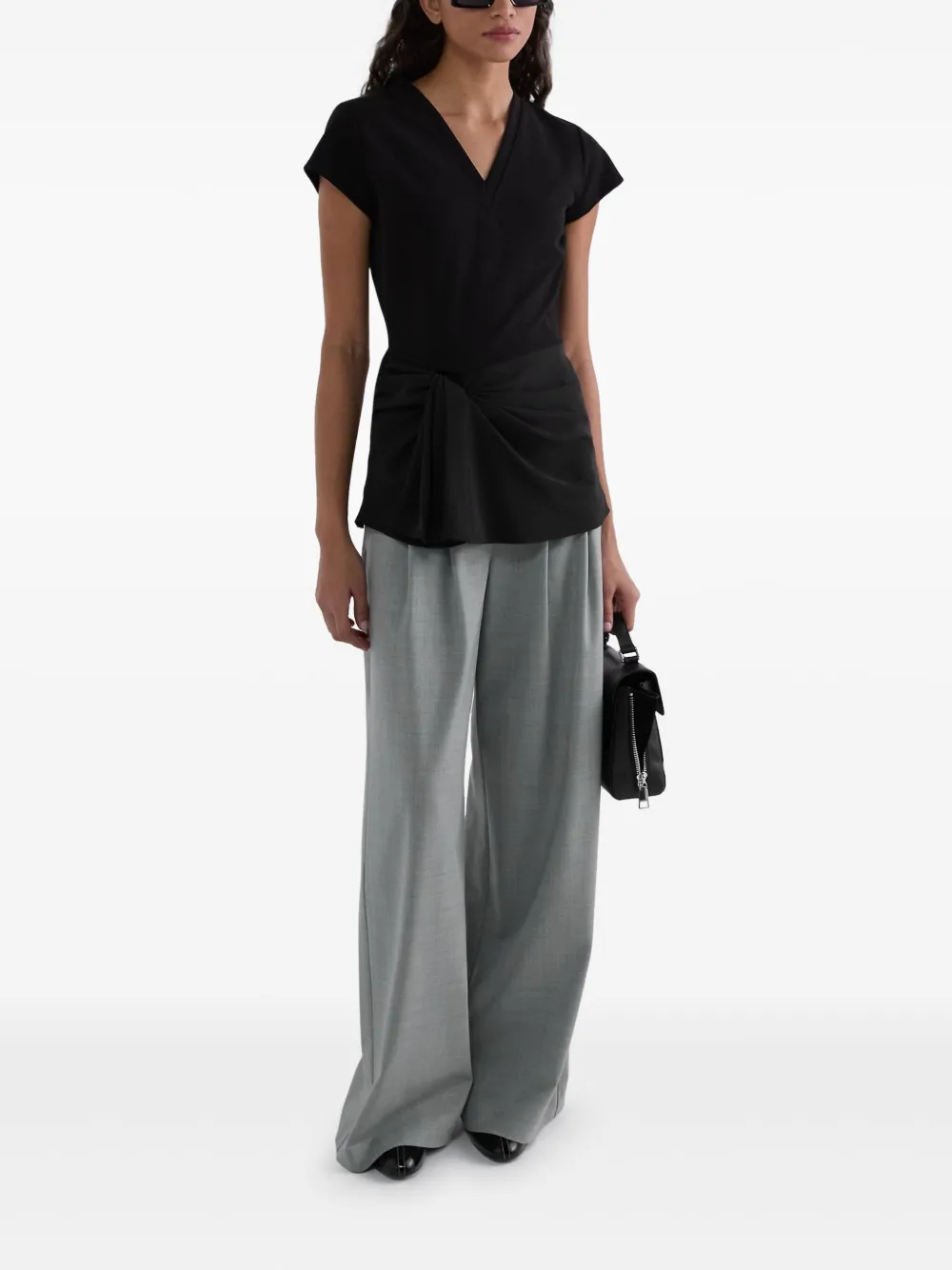 Karl Lagerfeld Pantalon met wijde pijpen - Grijs
