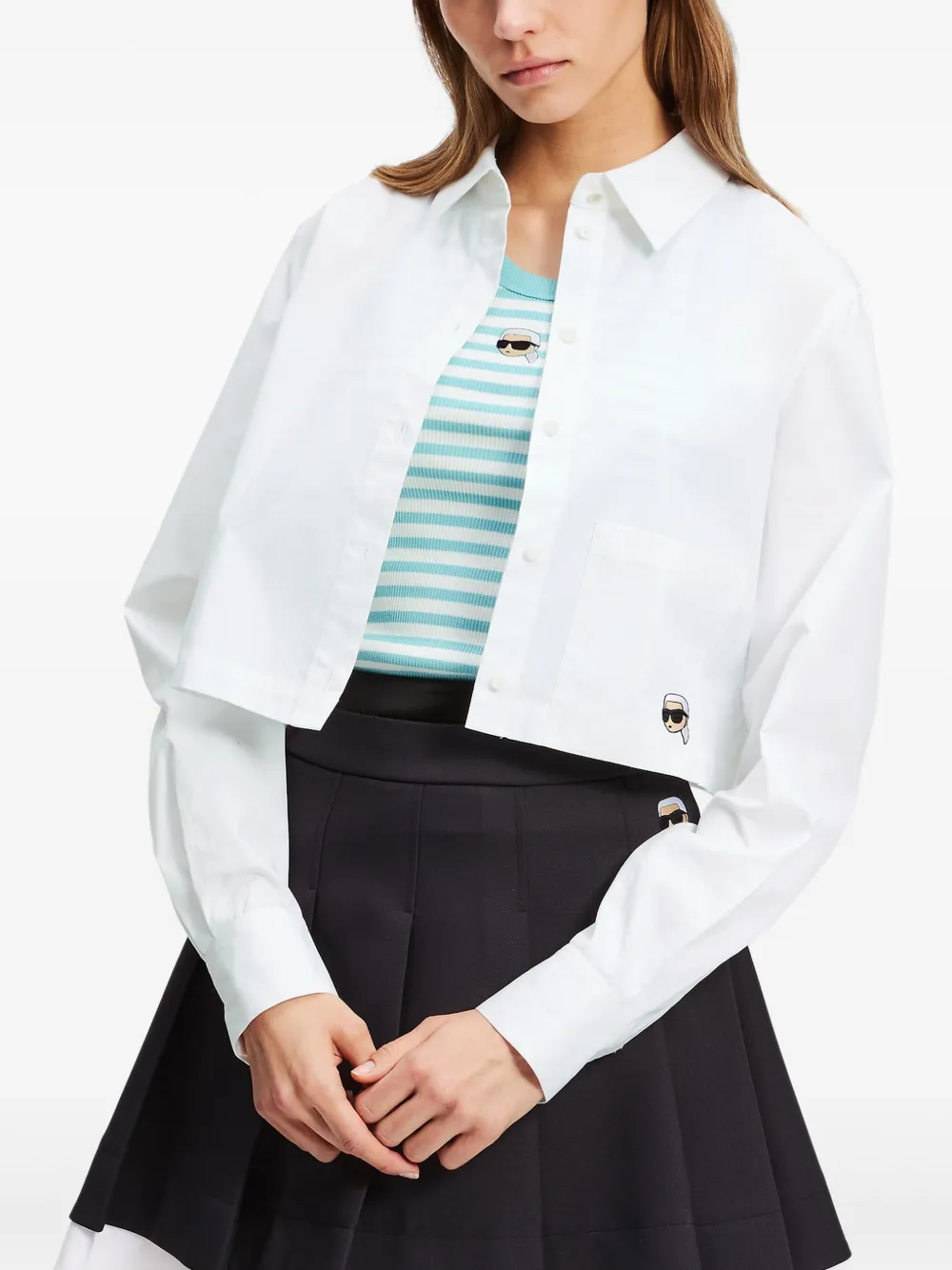 Karl Lagerfeld Ikon Oxford blouse Wit