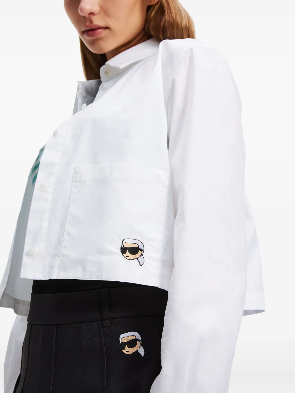 Karl Lagerfeld Ikon Oxford blouse Wit