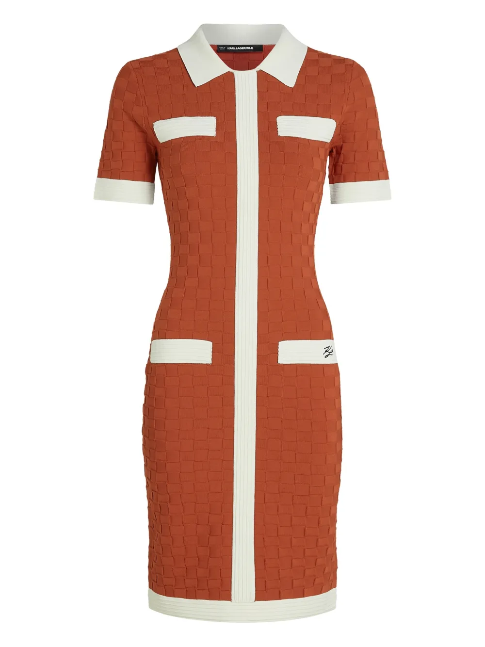 Karl Lagerfeld Tweekleurige mini-jurk Oranje