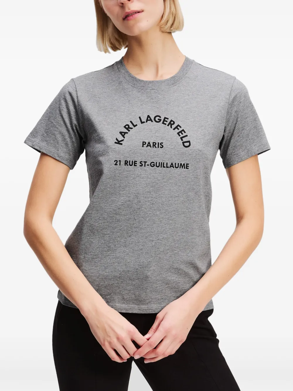 Karl Lagerfeld Rue St-Guillaume T-shirt Grijs