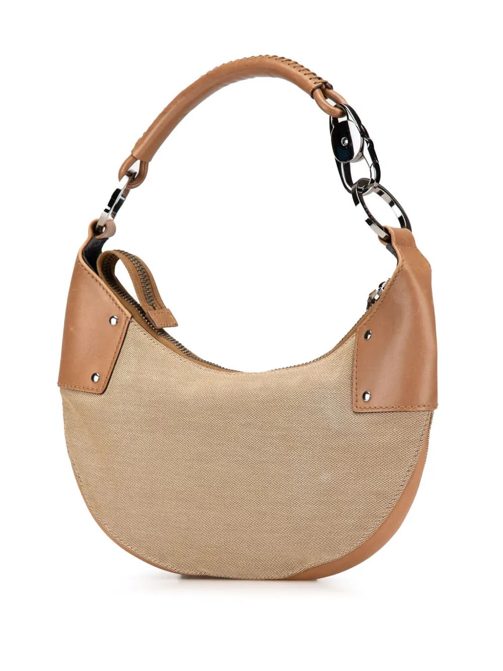 Gucci Pre-Owned 2000-2015 Canvas Half Moon hobo tas - Bruin