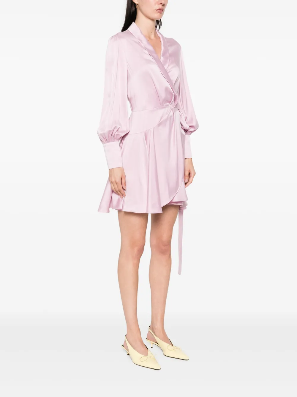 ZIMMERMANN Zijden mini-jurk Roze