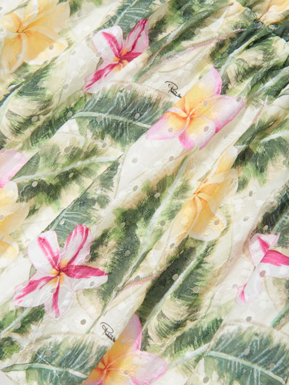 Roberto Cavalli Junior Jurk met bloemenprint Wit