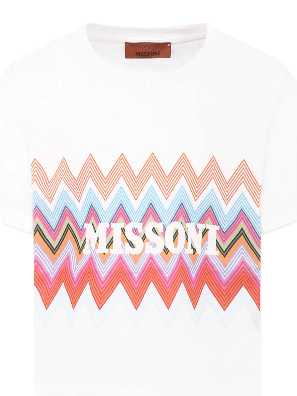 Missoni Kids T-shirt met logoprint Wit