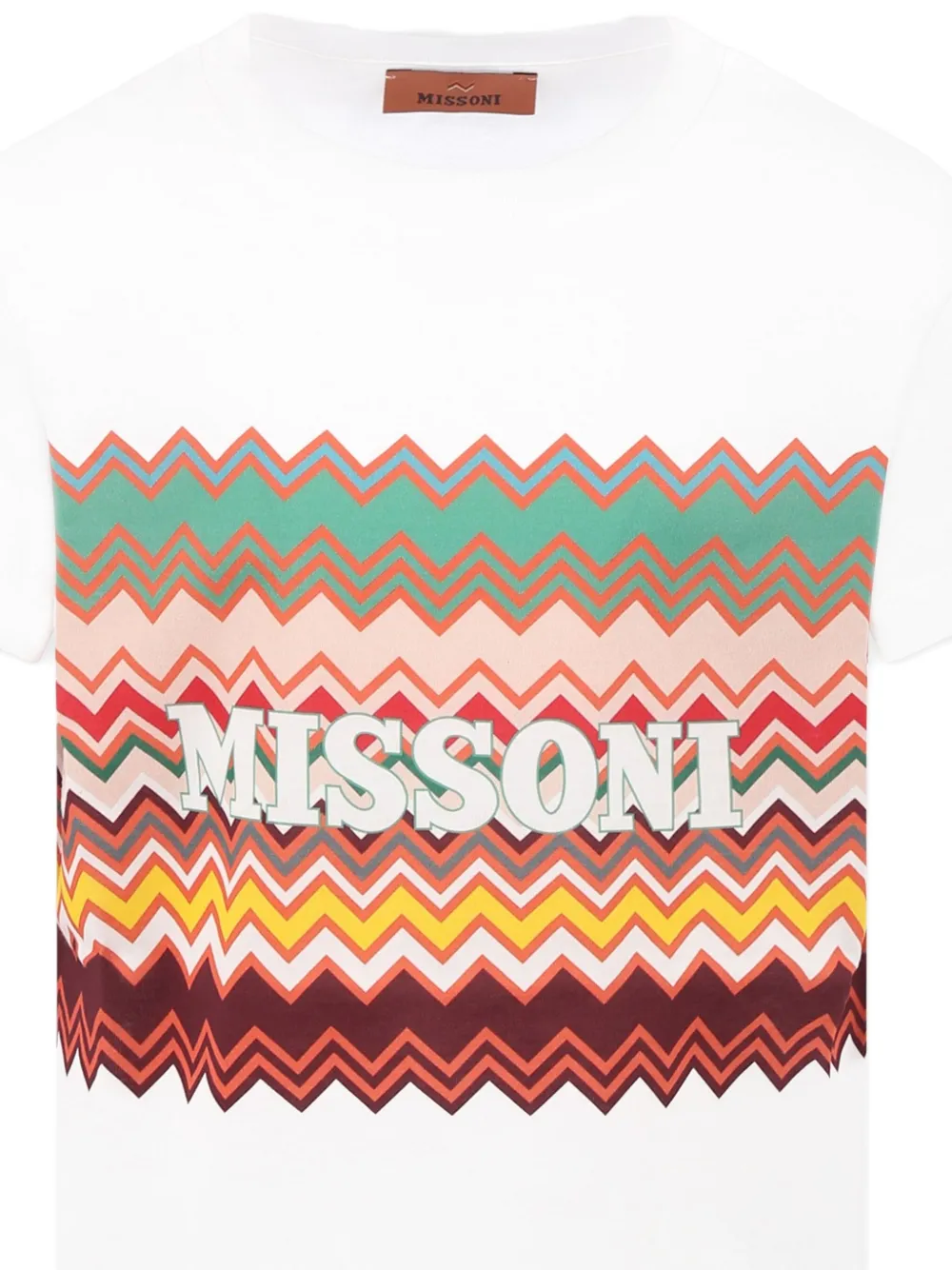 Missoni Kids T-shirt met zigzagprint Wit