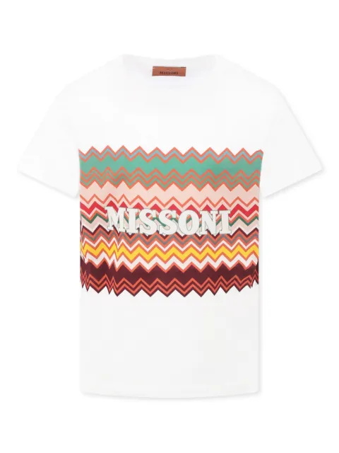 Missoni Kids playera con estampado en zigzag