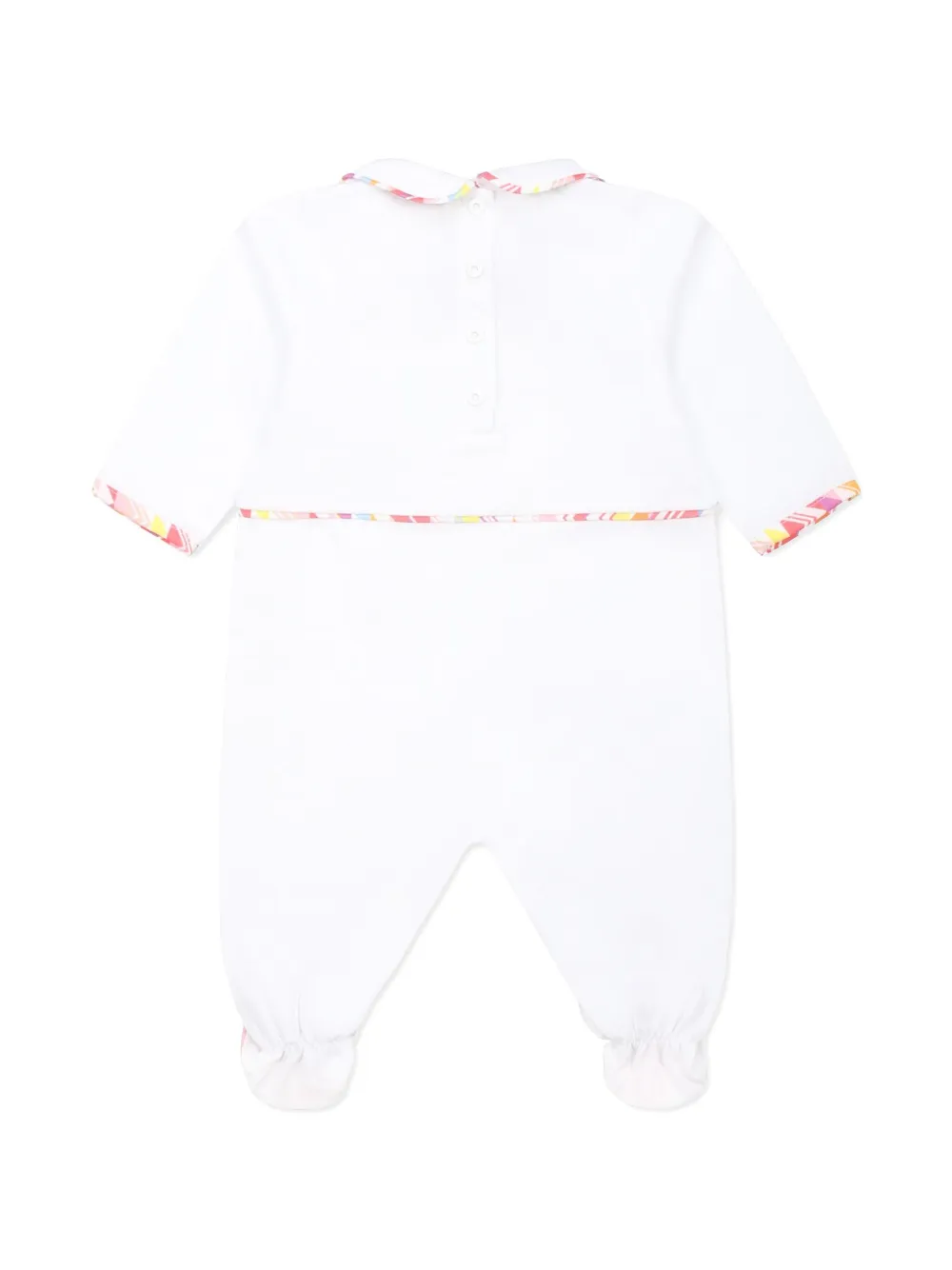 Missoni Pink Babygrow Set For Baby Girl With Logo In White
