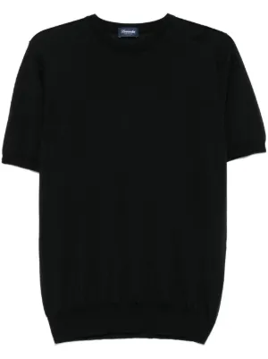 Tシャツ・カットソー DRUMOHR Men T Shirts DTJ000B 669 Grey Drumohr Grey Cotton Jersey T-Shirt - Grey - Men | DTJ000B669