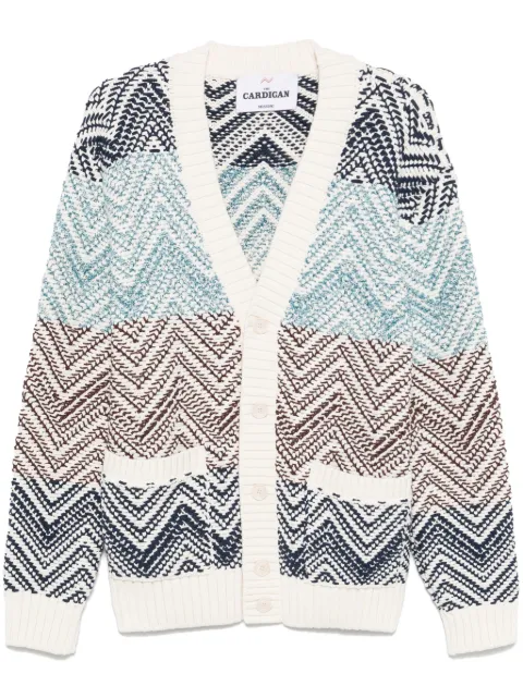 Missoni cárdigan tejido de crochet en zigzag