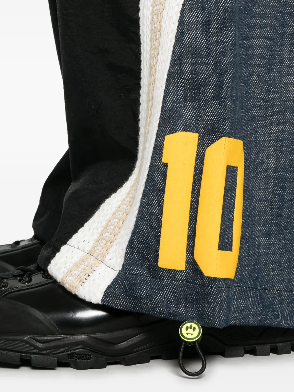 strip-detailed trousers
