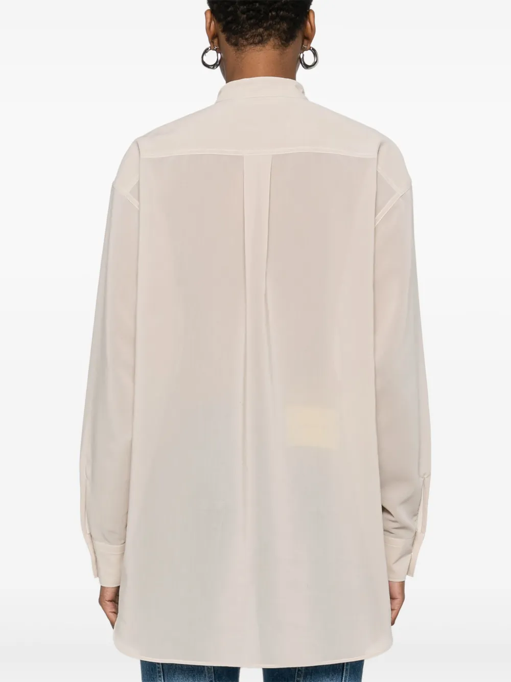 Philosophy Di Lorenzo Serafini Blouse met bandkraag Beige