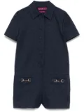 Gucci GG-canvas horsebit playsuit - Blue
