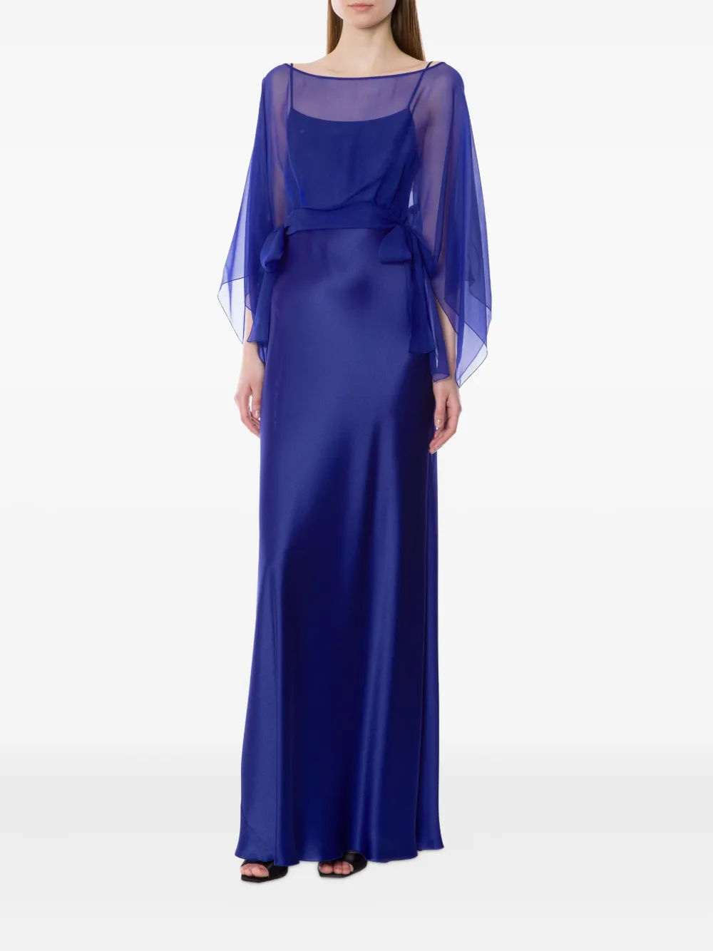 Alberta Ferretti detachable-cape maxi dress | Evening Dresses | Image 2