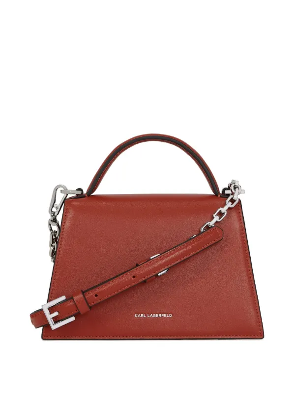 Karl Lagerfeld Small Signature Cross Body Bag Red FARFETCH IN