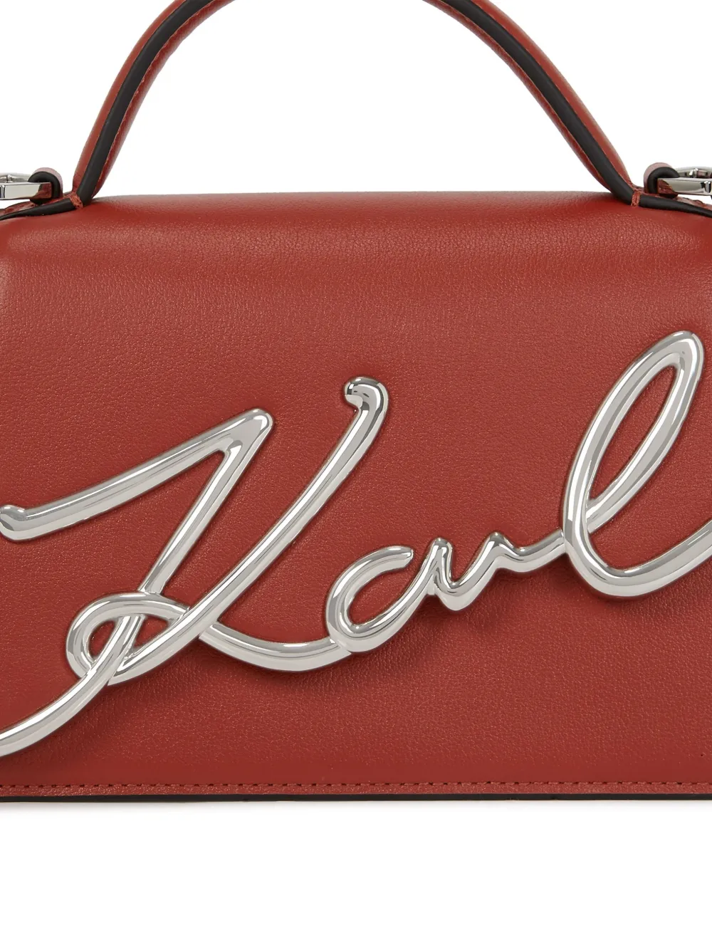 Karl Lagerfeld Kleine Signature crossbodytas Rood