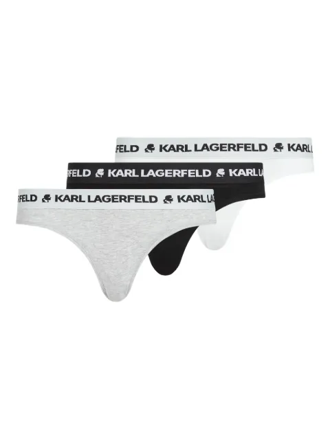 Karl Lagerfeld Set aus drei Slips mit Logo-Bund