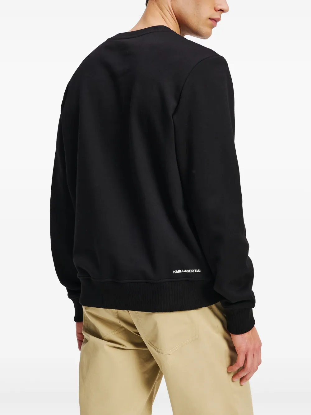 Karl Lagerfeld Sweater van biologisch katoen Zwart