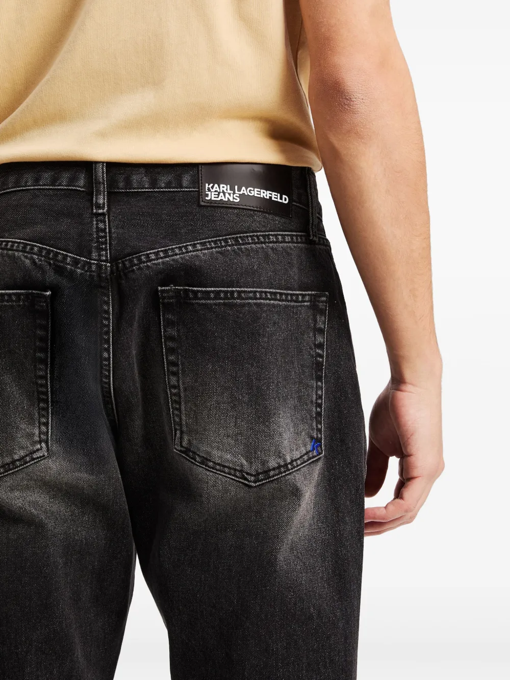 Karl Lagerfeld Jeans met toelopende pijpen Zwart