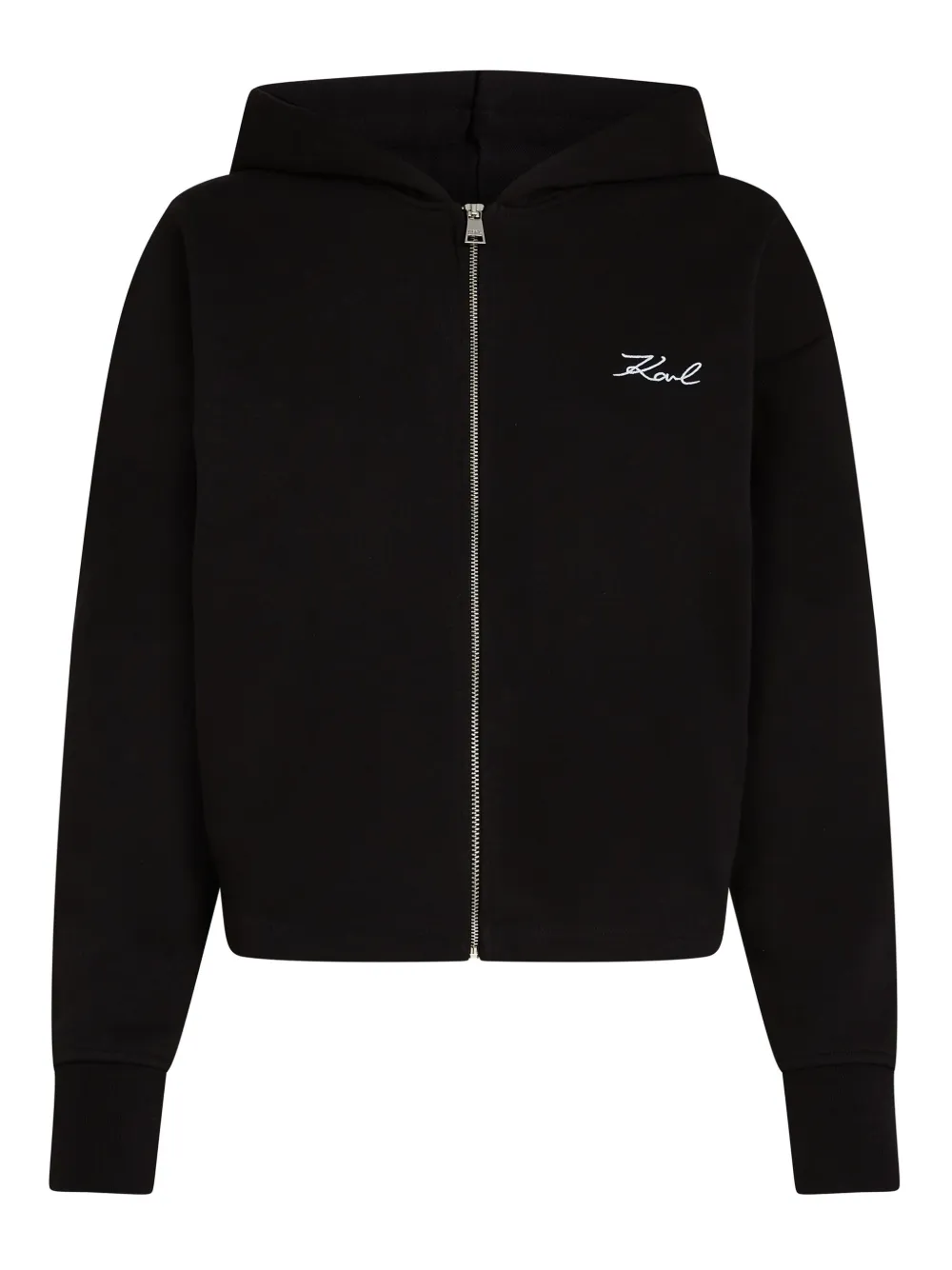 Shop Karl Lagerfeld Logo-print Hoodie In Black