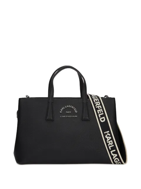Karl Lagerfeld Rue St-Guillaume logo-plaque tote bag