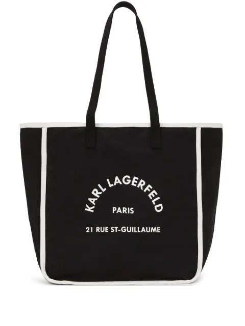 Karl Lagerfeld Rue St-Guillaume logo-print tote bag