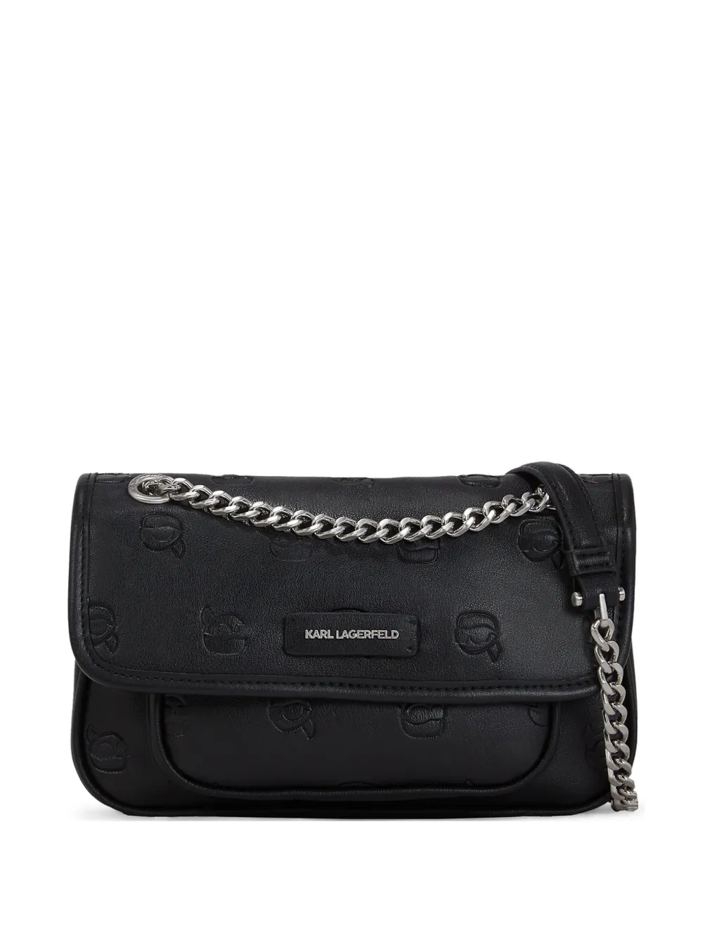 Karl Lagerfeld Ikon crossbodytas met reliëf Zwart