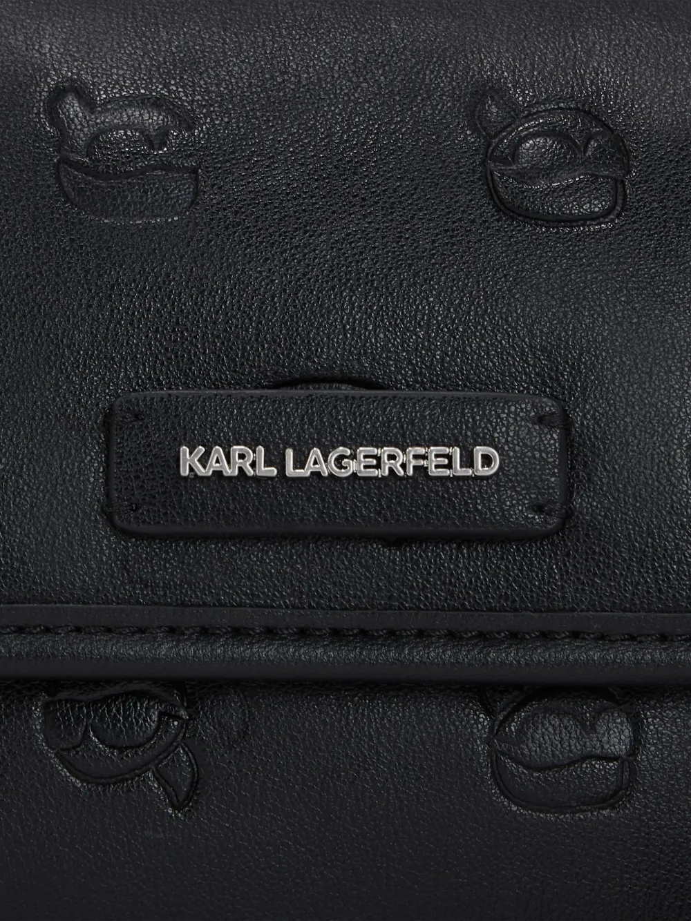 Karl Lagerfeld Ikon crossbodytas met reliëf Zwart
