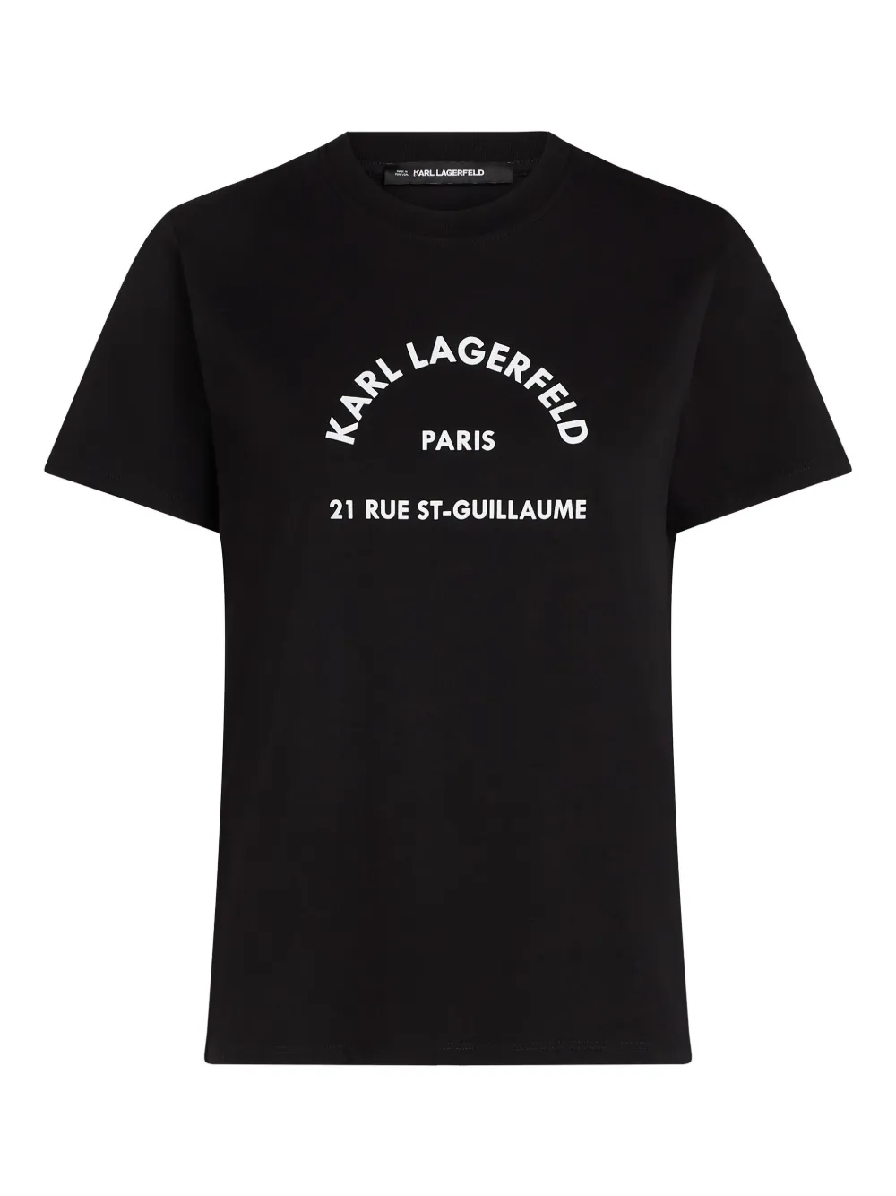 Shop Karl Lagerfeld Rue St-guillaume T-shirt In Black
