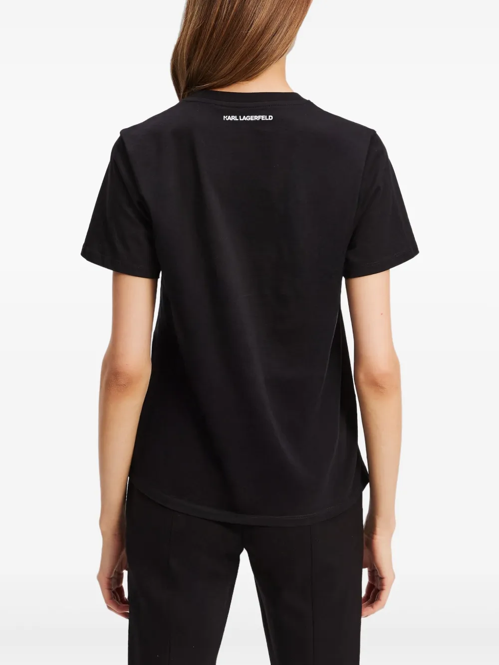 Shop Karl Lagerfeld Rue St-guillaume T-shirt In Black