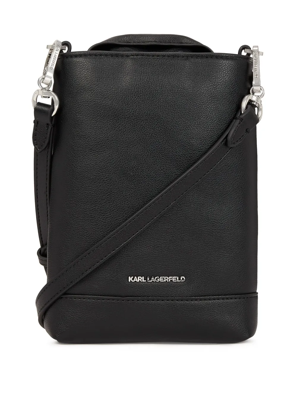 Karl Lagerfeld Leren crossbodytas Zwart
