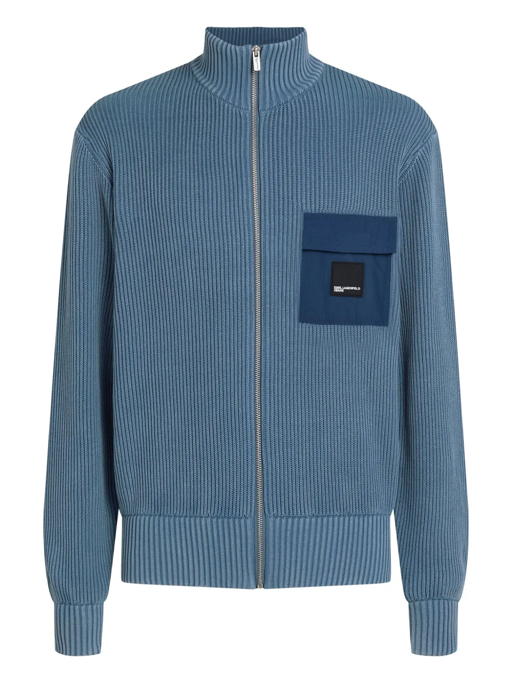 Karl Lagerfeld Jeans ジップアップ カーディガン - ブルー Karl Lagerfeld Jeans ジップアップ カーディガン - ブルー