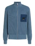 Karl Lagerfeld Jeans zip-up washed cardigan - Blue
