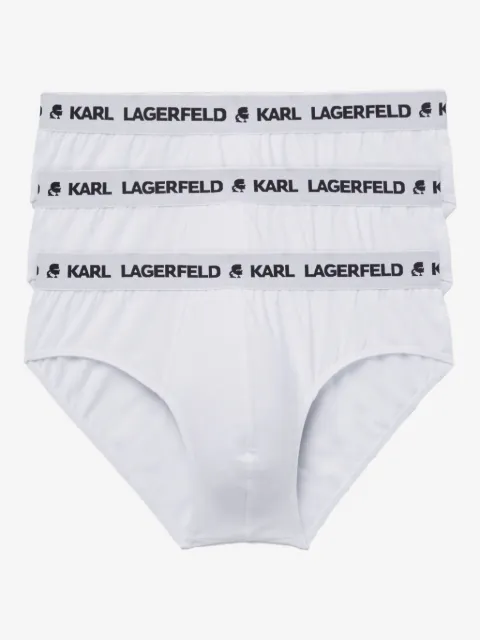 Karl Lagerfeld logo-print briefs (set of three)
