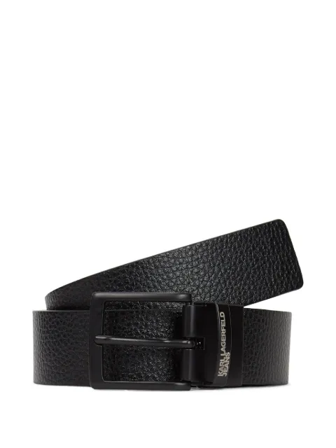 Karl Lagerfeld Jeans ceinture en cuir à design réversible
