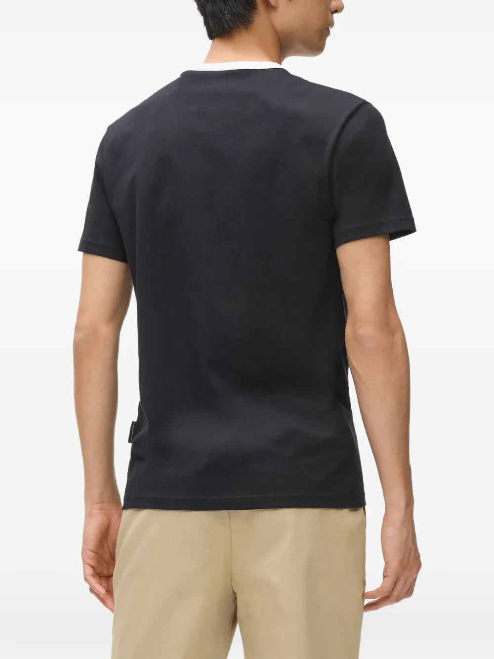 Karl Lagerfeld Slim-fit T-shirt met monogram Zwart