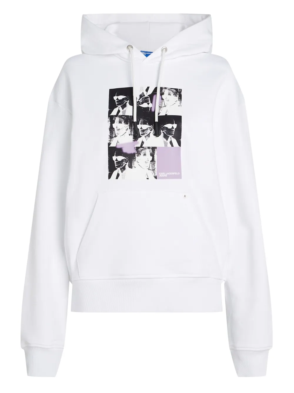 Karl Lagerfeld Jeans Relax Repeat hoodie Wit