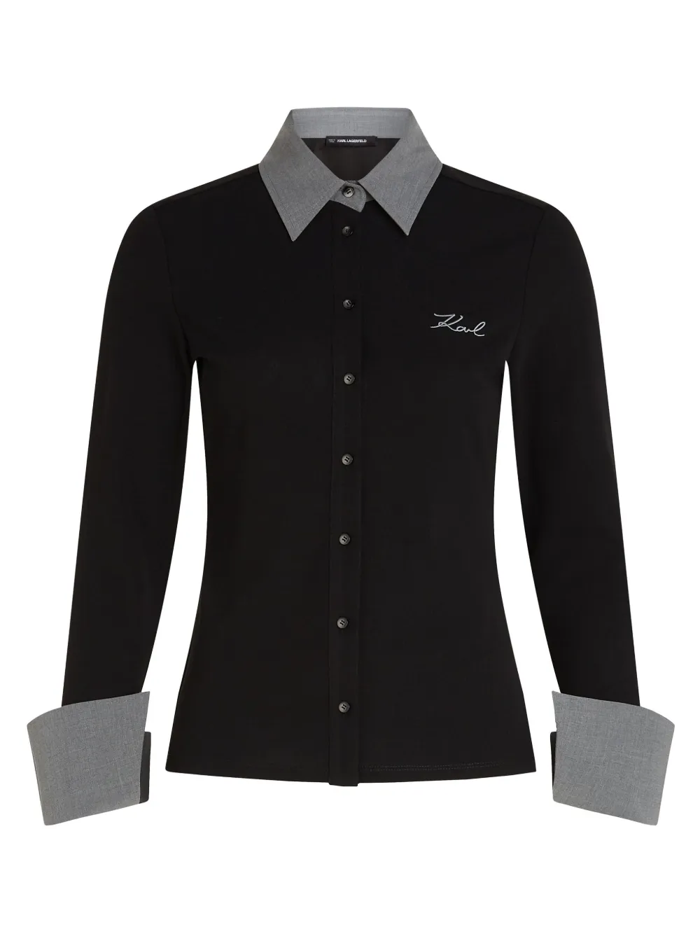 Karl Lagerfeld Signature shirt - ブラック Karl Lagerfeld Signature shirt - ブラック
