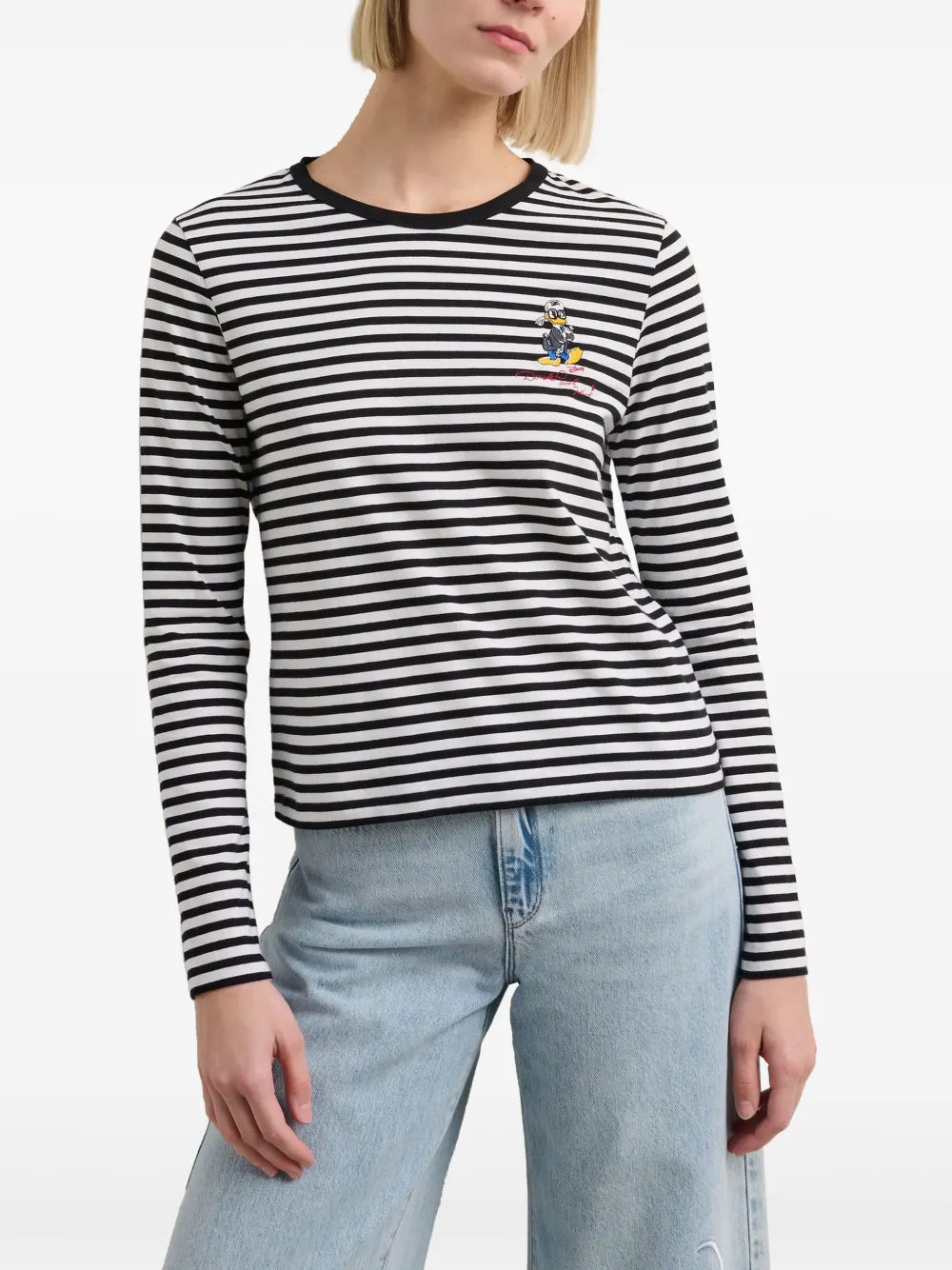 Karl Lagerfeld x Disney gestreept T-shirt Wit