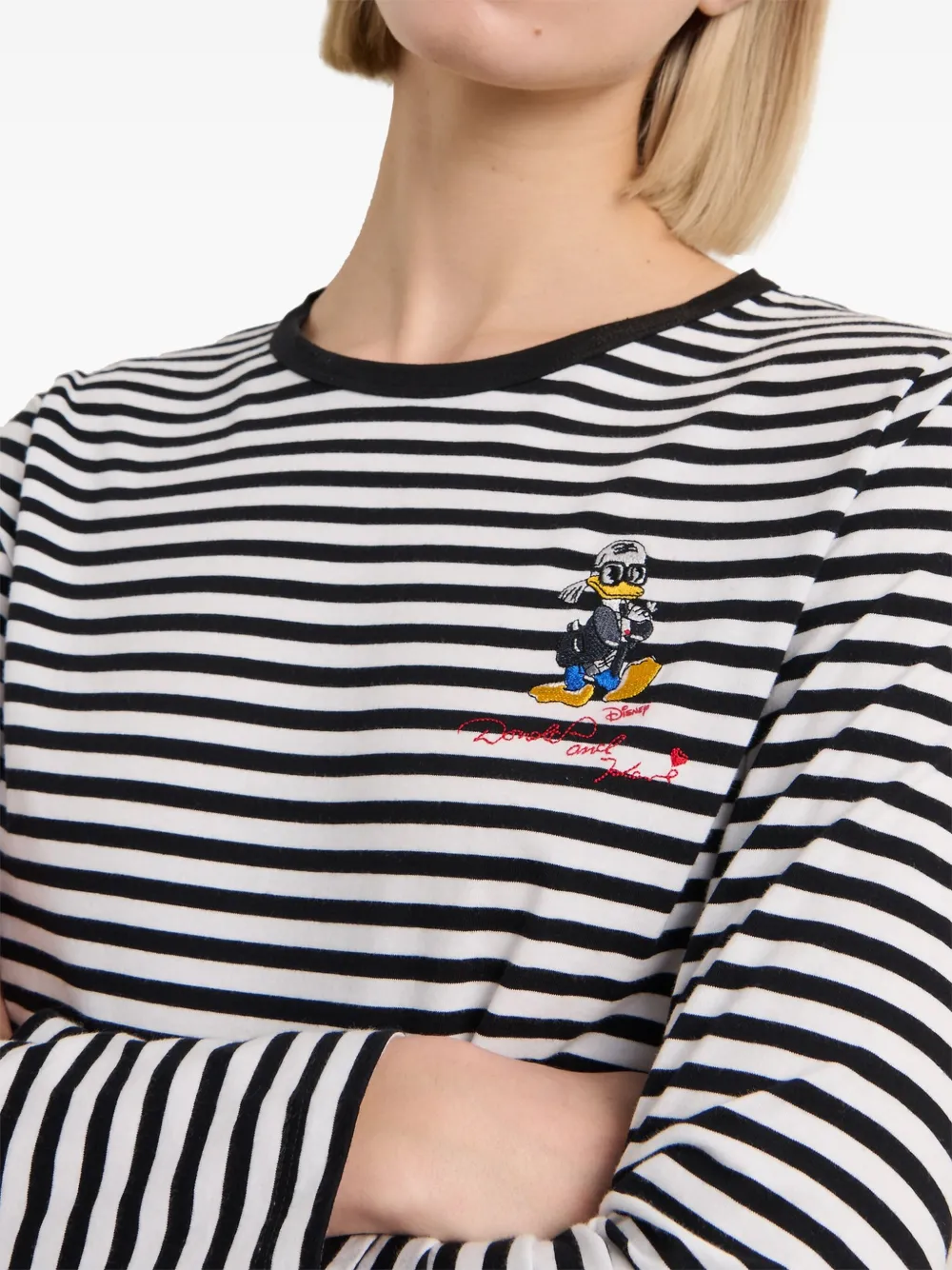 Karl Lagerfeld x Disney gestreept T-shirt Wit