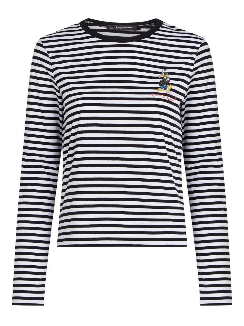Karl Lagerfeld x Disney ストライプ Tシャツ - ホワイト Karl Lagerfeld x Disney ストライプ Tシャツ - ホワイト
