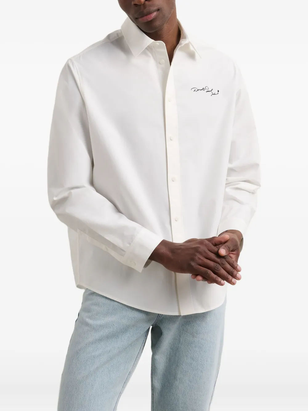 Karl Lagerfeld x Disney katoenen overhemd Wit