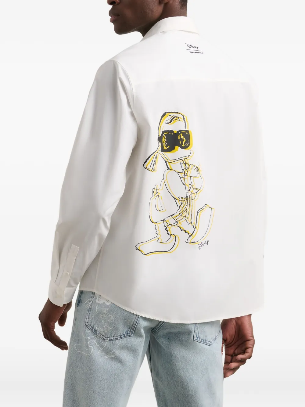 Karl Lagerfeld x Disney katoenen overhemd Wit