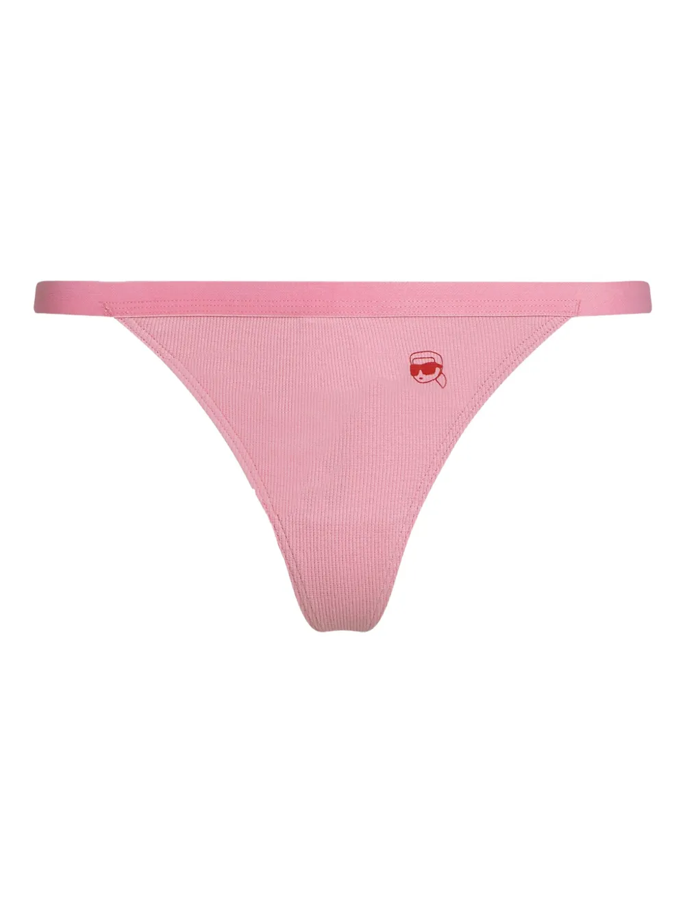 Karl Lagerfeld lot de trois strings nervurés | rose | Image 1