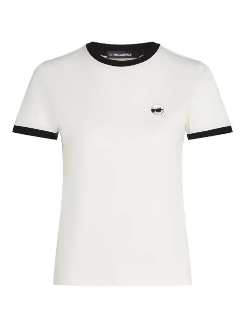 Karl Lagerfeld Ikon contrasting-trim petite T-shirt