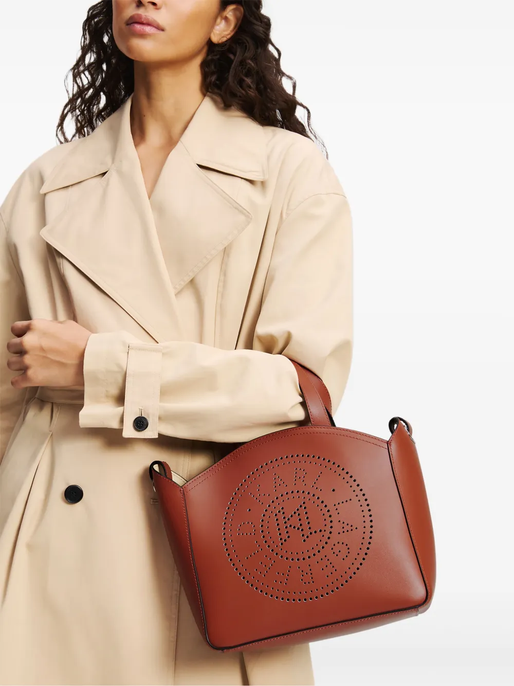 Karl Lagerfeld Leren shopper - Bruin