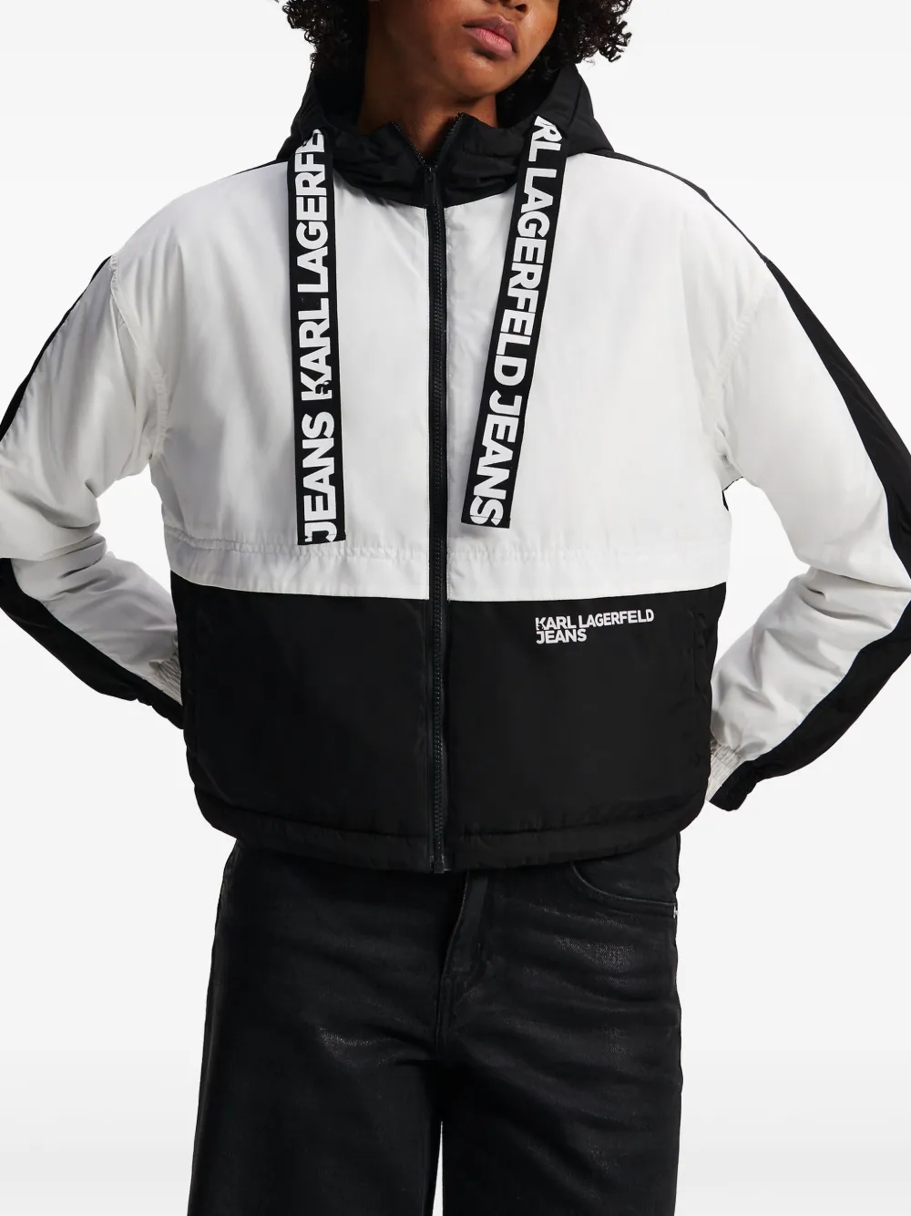 Karl Lagerfeld Jeans Tweekleurig jack Wit