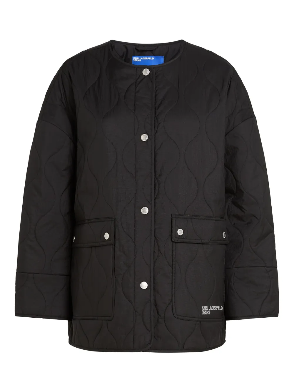 Karl Lagerfeld Jeans Gewatteerd jack Zwart