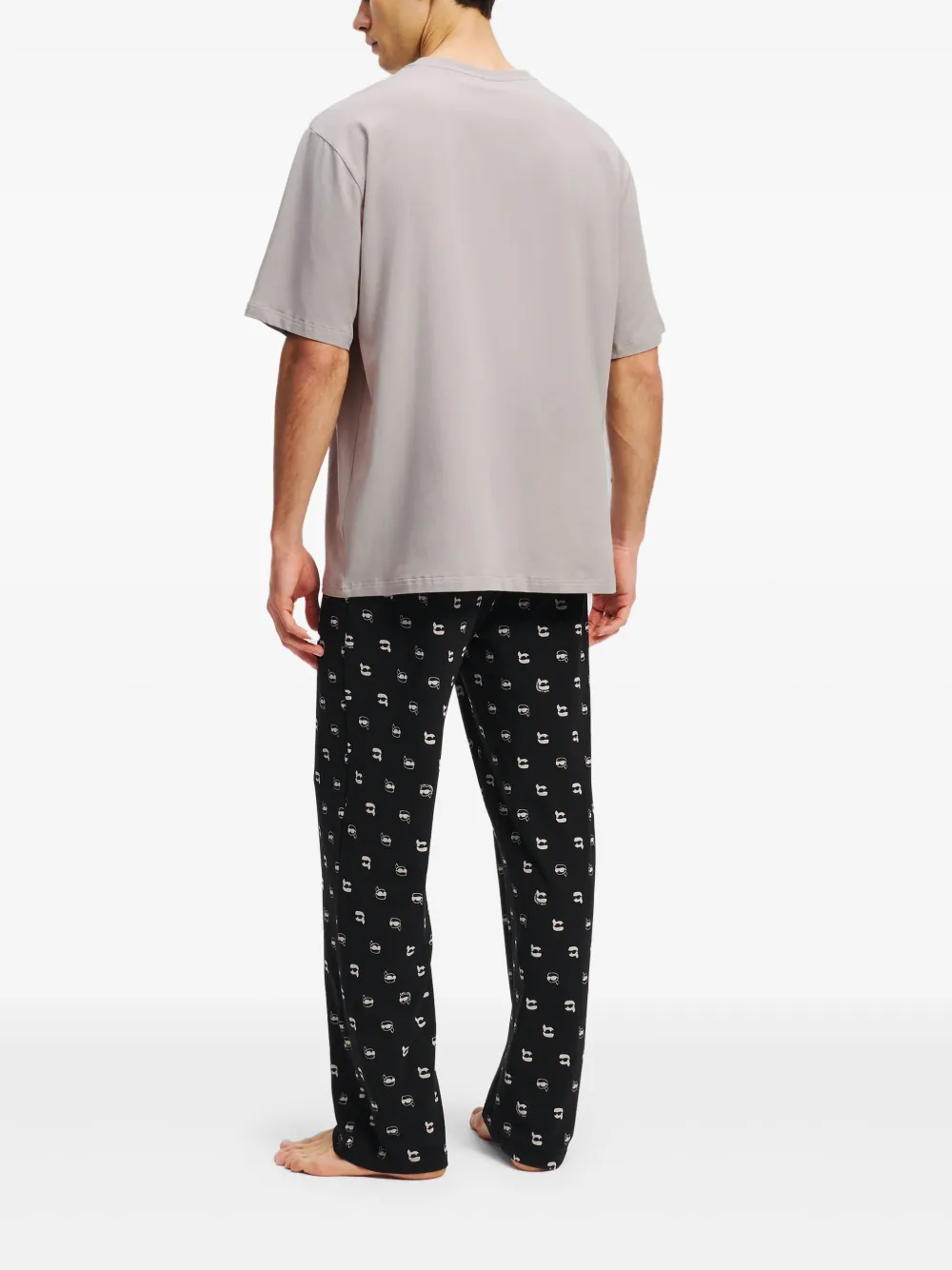 Karl Lagerfeld Pyjama met Ikon-stippen Grijs